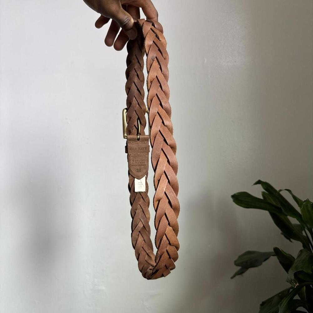 Vintage boho Braided Leather Belt size‎ 38 - Picture 4 of 6